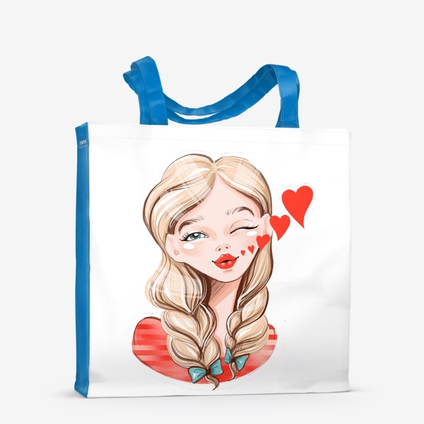 Сумка-шоппер «Воздушные поцелуи блондинки»