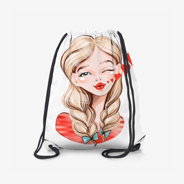 Рюкзак «Воздушные поцелуи блондинки»