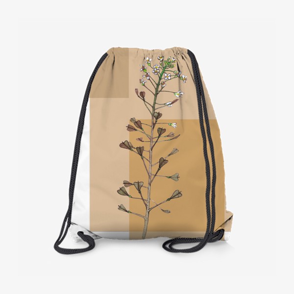 Рюкзак «Ботаника на бежевом фоне»