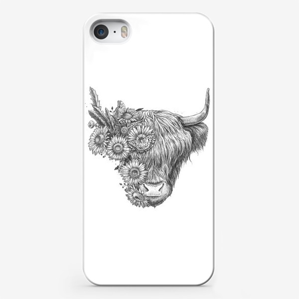 Чехол iPhone «Floral bull»