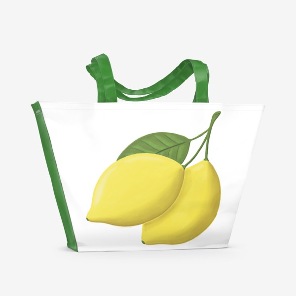 Пляжная сумка «Лимончики.»
