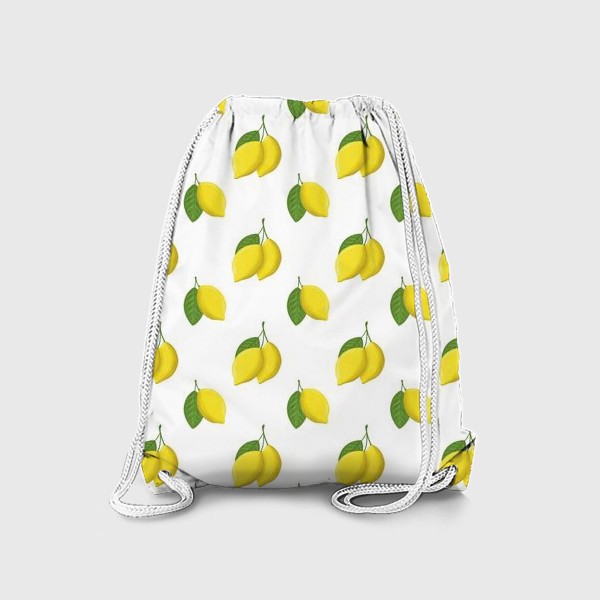 Рюкзак «Лимоны. Бесшовный паттерн »