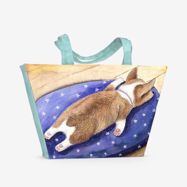 Пляжная сумка «Супер-пёс лежит на помощь!»