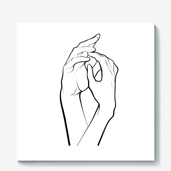 Холст «Руки влюблённых »