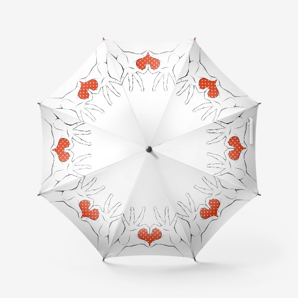 Зонт «Сердечко из рук»