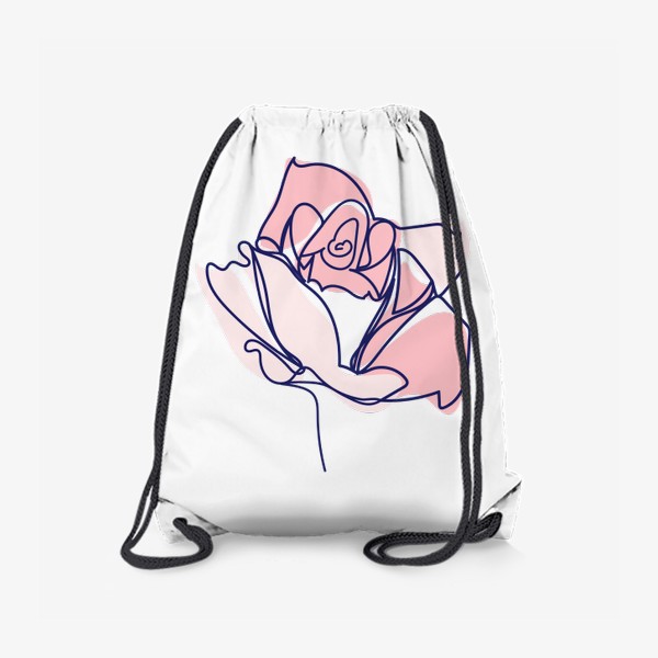 Рюкзак «Роза, королева цветов. Трендовый рисунок одной линией»