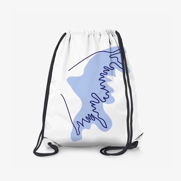 Рюкзак «Голубое крыло бабочки. Трендовый минималистический дизайн»