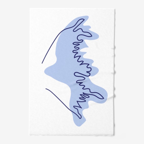 Полотенце &laquo;Голубое крыло бабочки. Трендовый минималистический дизайн&raquo;