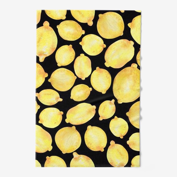 Полотенце «Свежие лимоны. Акварельный паттерн»