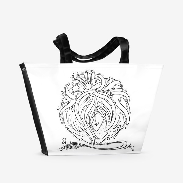Пляжная сумка «Лев зодиак»