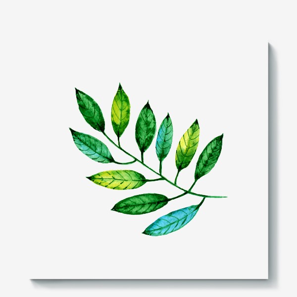 Холст «Акварельные листья»