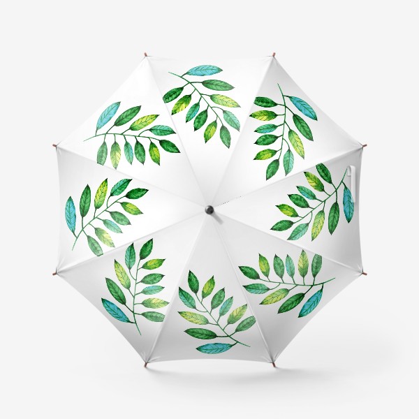 Зонт «Акварельные листья»