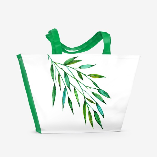 Пляжная сумка «Акварельные листья 2»