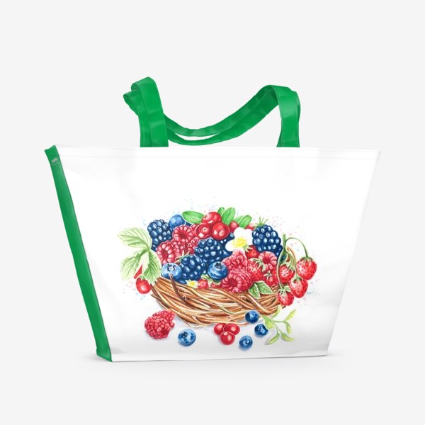 Пляжная сумка «Лукошко с ягодами»