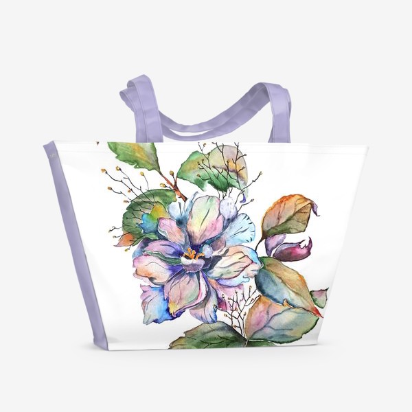 Пляжная сумка «цветы лето»