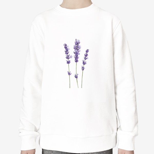 Свитшот «Лаванда. Фиолетовые цветы. Летний принт.»