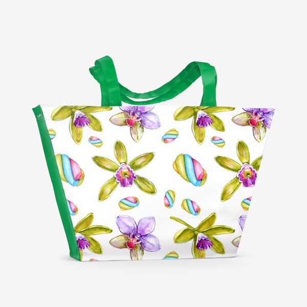 Пляжная сумка «Орхидеи и маршмеллоу»