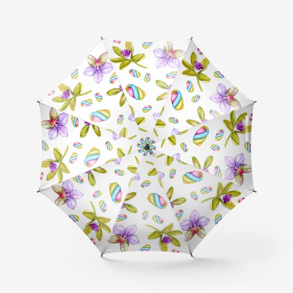 Зонт «Орхидеи и маршмеллоу»