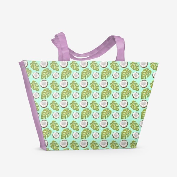 Пляжная сумка «Кокосы  и листья»