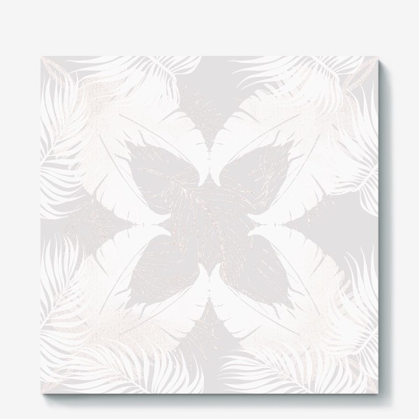 Холст «Белые пальмовые листья»