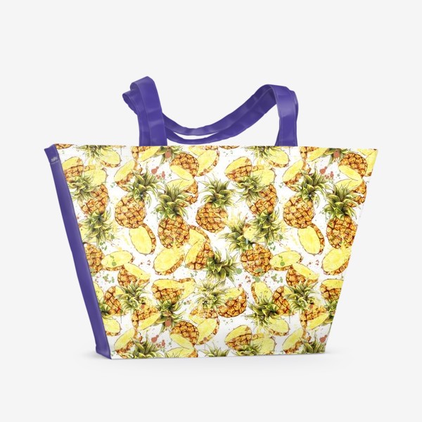 Пляжная сумка «Паттерн ананасы»