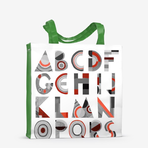 Сумка-шоппер &laquo;Латинский алфавит по мотивам Sonia Delaunay&raquo;