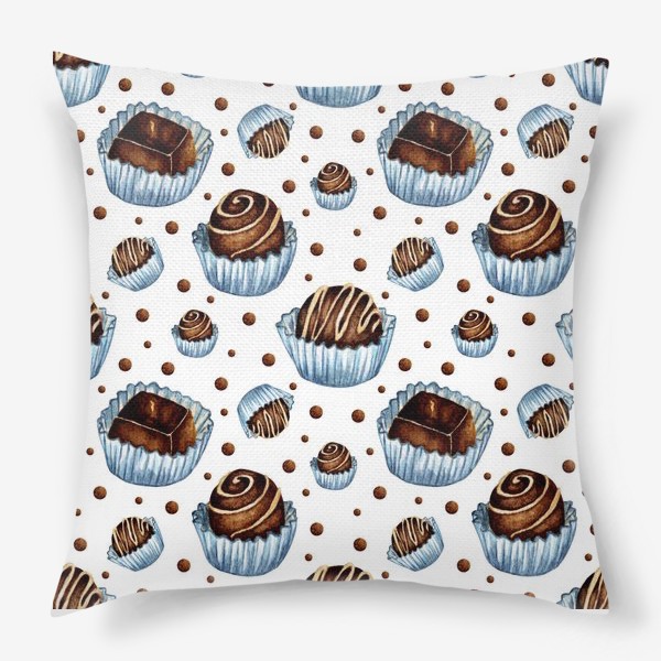 Подушка «Паттерн шоколадные конфеты»