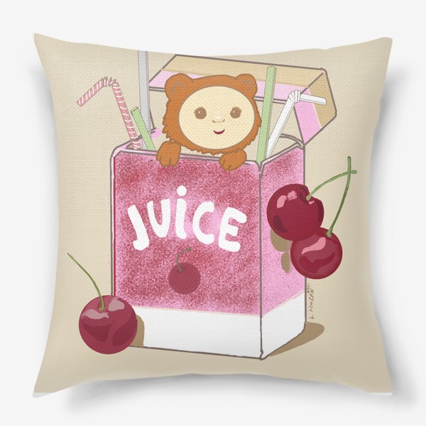 Подушка «Веселый вишневый сок»