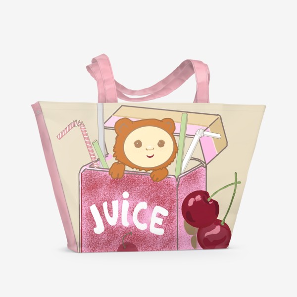 Пляжная сумка &laquo;Веселый вишневый сок&raquo;