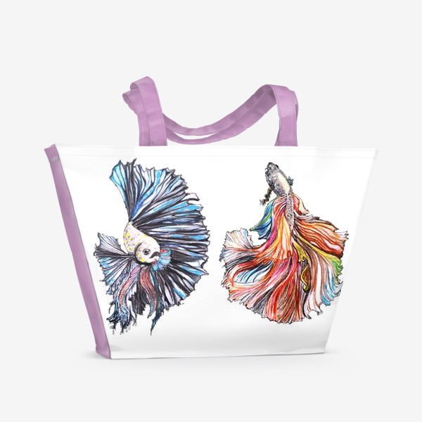 Пляжная сумка «рыбки рыба »