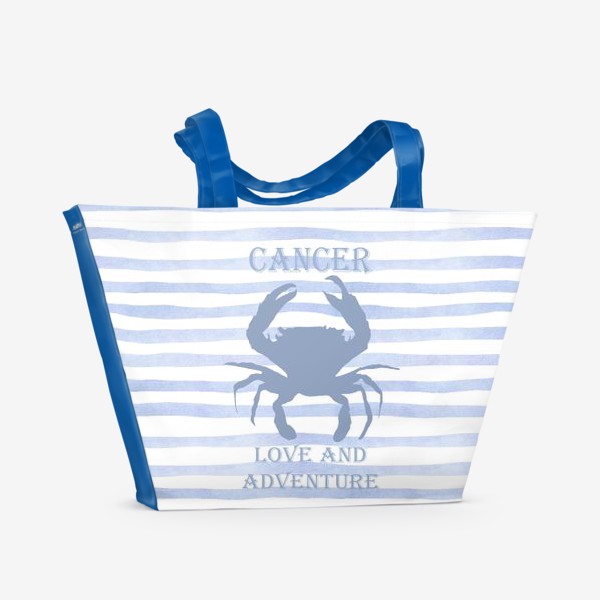 Пляжная сумка «РАК: любовь и приключения (Подарок Раку)»