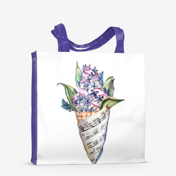 Сумка-шоппер «Мороженое лето цветы»