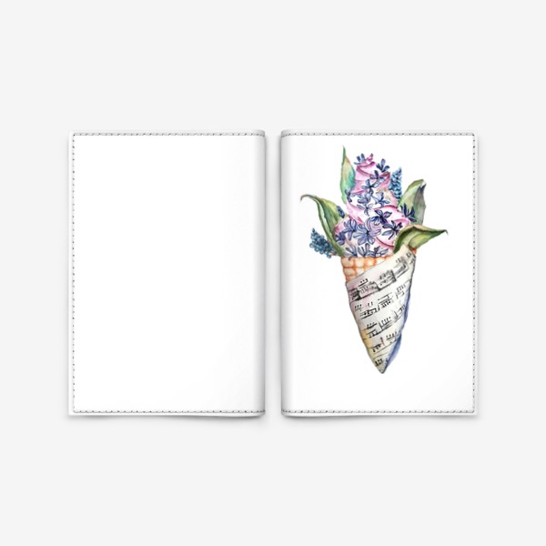 Обложка для паспорта «Мороженое лето цветы»
