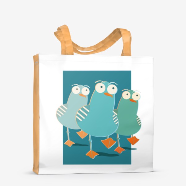 Сумка-шоппер «Gulls, забавные чайки»
