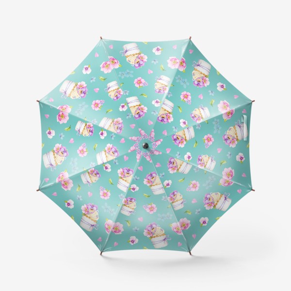 Зонт «капкейк с цветами»