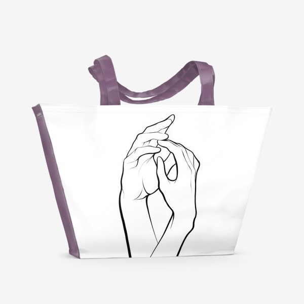 Пляжная сумка «Руки влюблённых »