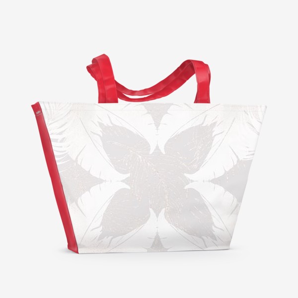 Пляжная сумка «Белые пальмовые листья»
