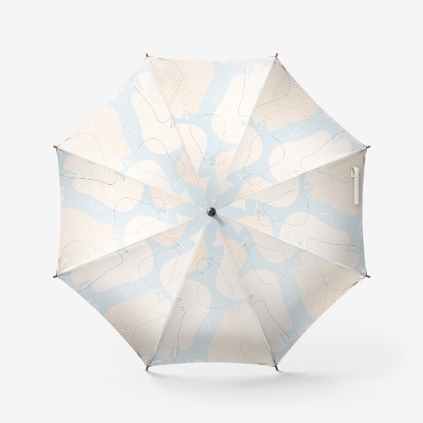 Зонт «Бежевые груши на голубом фоне»