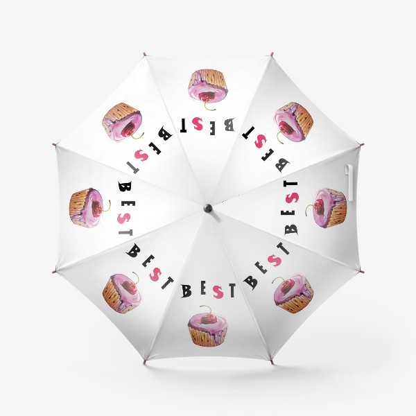 Зонт «Любителю кексиков и сладостей»