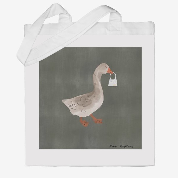 Сумка хб «Goose and bag »