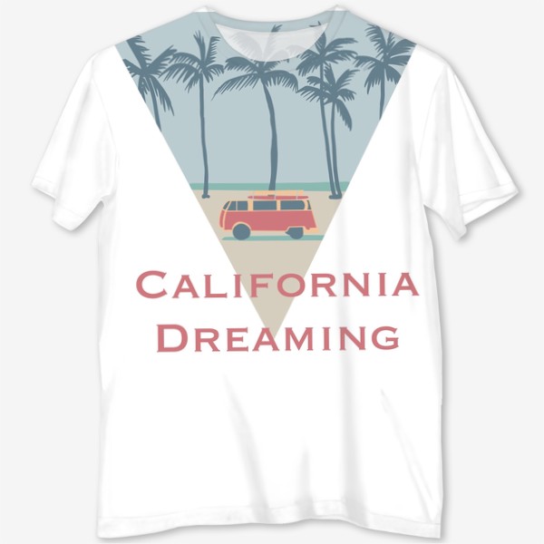 Футболка с полной запечаткой «California dreaming»