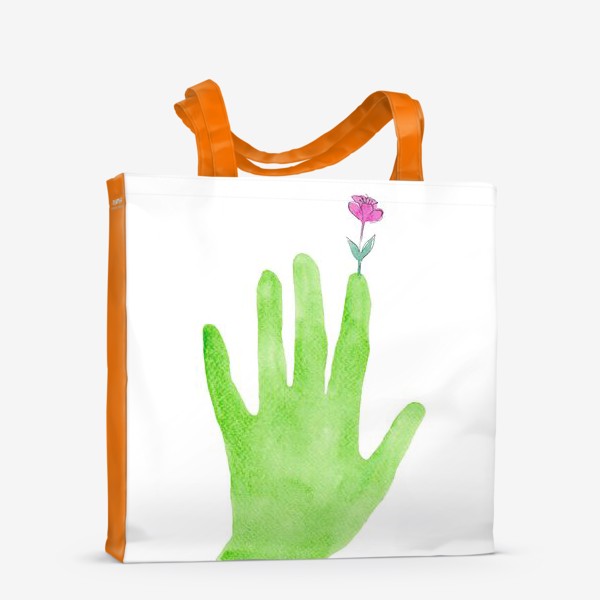 Сумка-шоппер «Рука с цветком»
