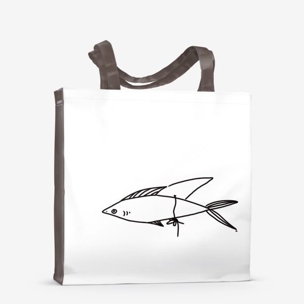 Сумка-шоппер «Рыба с накладным плавником. Отображает уверенность в себе»