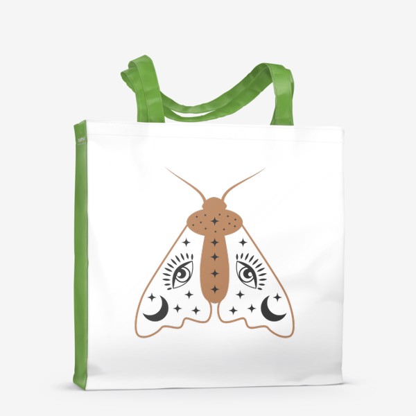 Сумка-шоппер «Ночная бабочка, магическая символика»