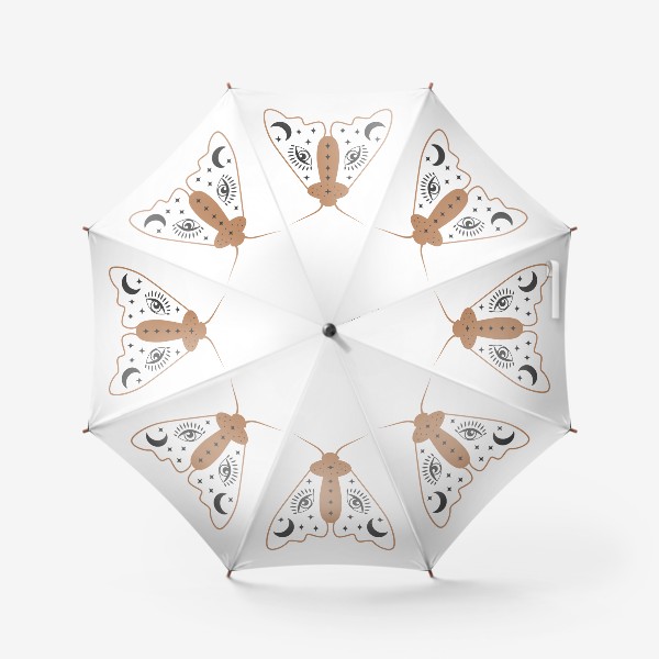 Зонт «Ночная бабочка, магическая символика»