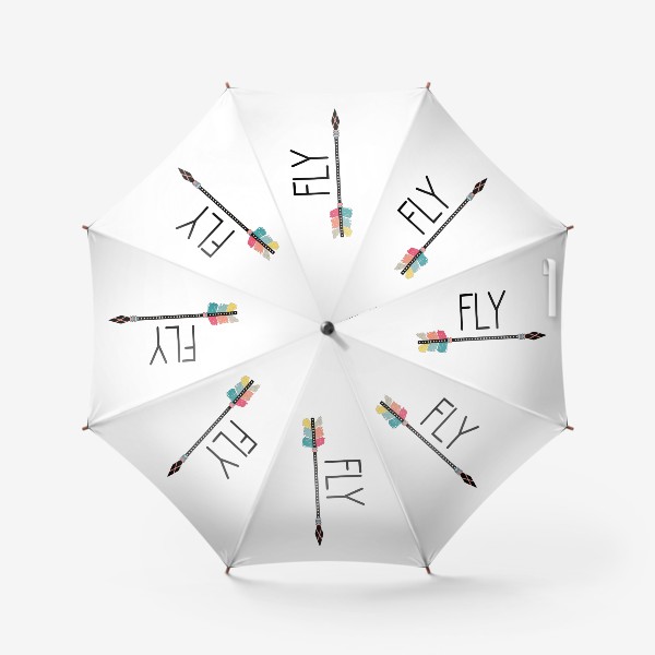 Зонт «Надпись "Лети!" и стрела»