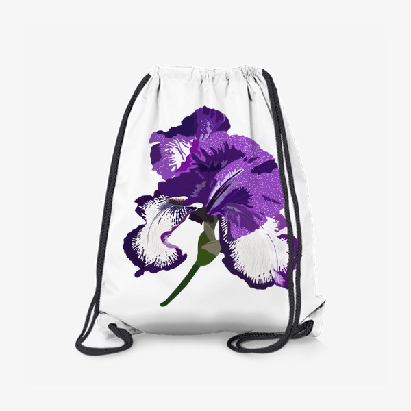 Рюкзак «Бело-фиолетовый реалистичный ирис »