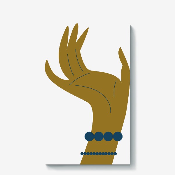 Холст &laquo;Золотая изящная рука гадалки на картах таро. Мистика минимализм&raquo;