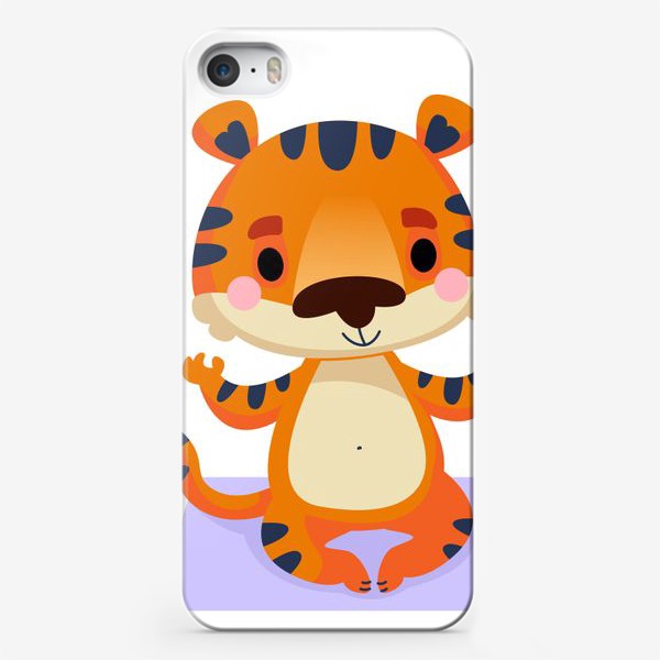 Чехол iPhone «Тигр занимается йогой в позе лотоса»