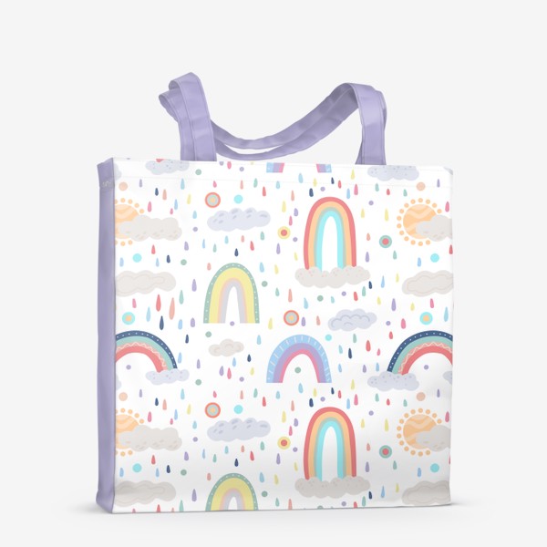 Сумка-шоппер «Разноцветный дождь и радуга»